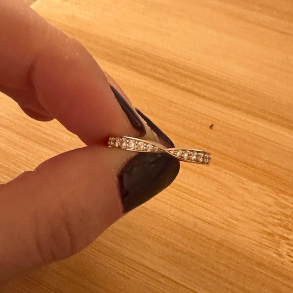 Tiffany Harmony Band Ring - Rose Gold with Diamonds (Size 5) - Picture 5 of 10